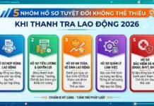 5 nhóm hồ sơ tuyệt đối không thể thiếu khi THANH TRA LAO ĐỘNG 2026