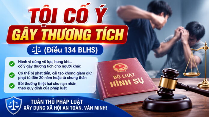 toi co y gay thuong tich dieu 134 blhs